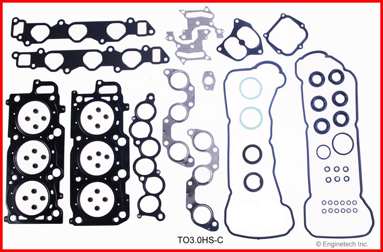 Enginetech TO3.0HS-C Engine Cylinder Head Gasket Set for Toyota and Lexus Vehicles