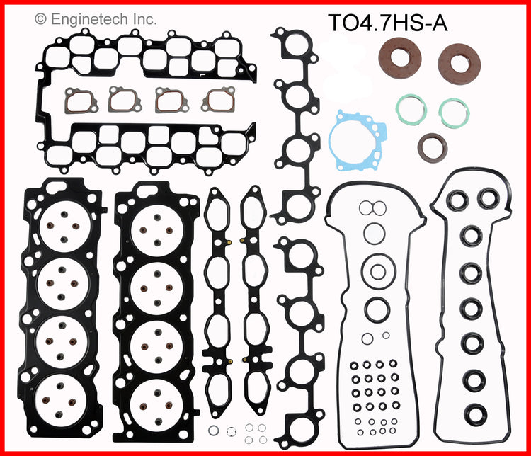 Enginetech TO4.7HS-AWB Engine Cylinder Head Gasket Set for Toyota and Lexus Vehicles