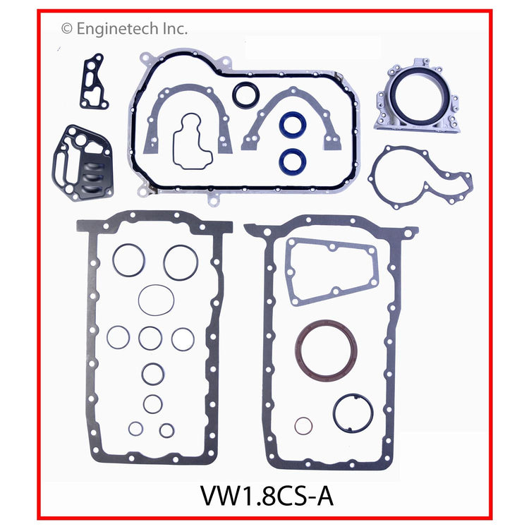 Enginetech VW1.8CS-A Engine Lower End Gasket Set for Volkswagen and Audi Vehicles