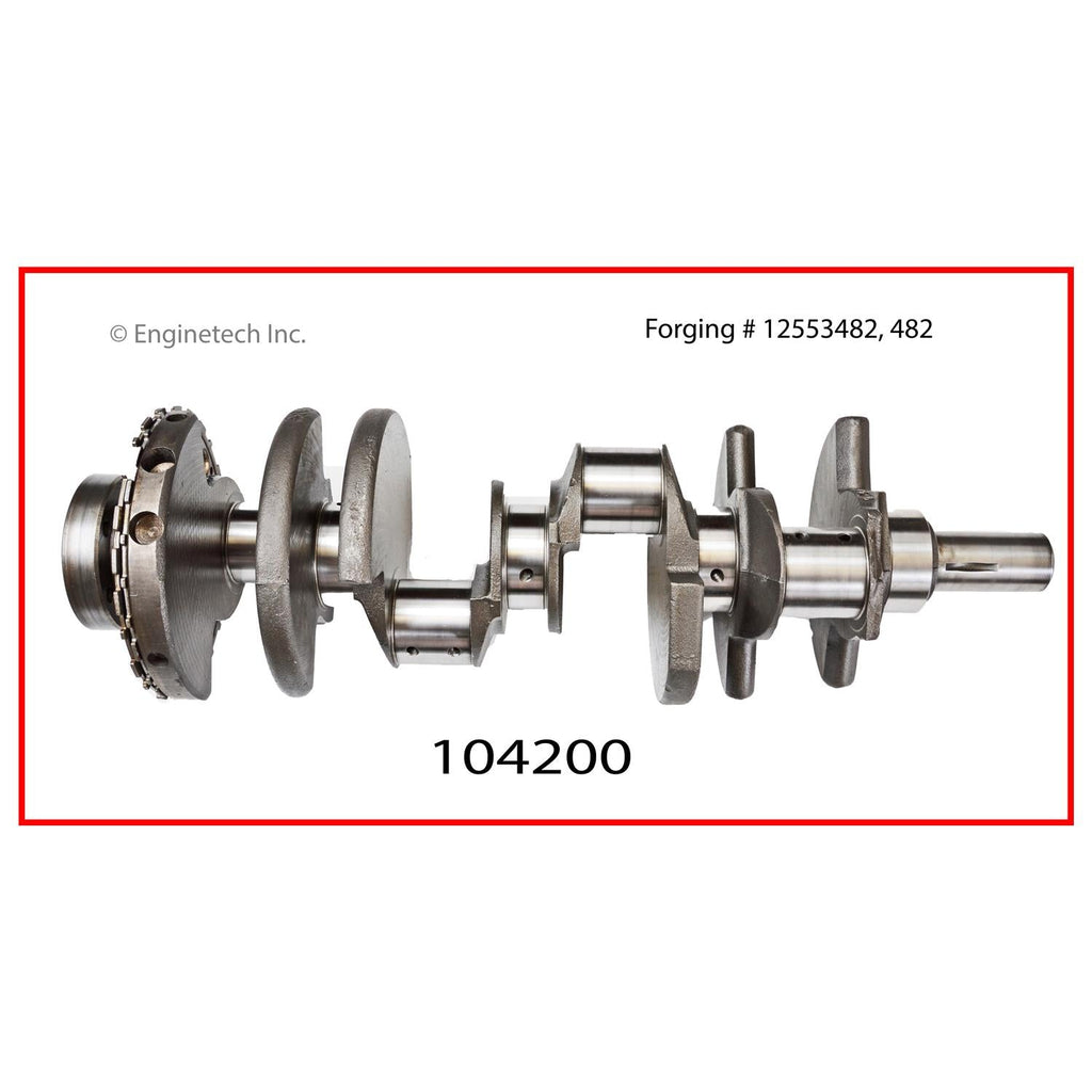 Enginetech Remanufactured Engine Crankshaft Kit with Main and Rod Bearings for 2004-2005 Chevy and GMC Vehicles