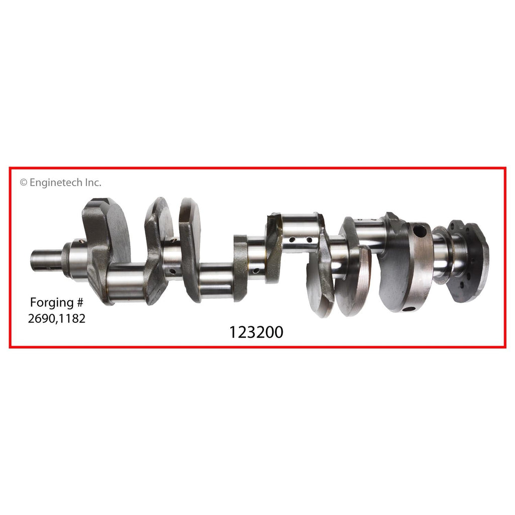 Enginetech Remanufactured Engine Crankshaft Kit with Main and Rod Bearings for Chevrolet Vehicles
