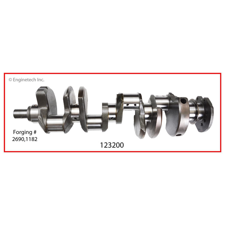 Enginetech Remanufactured Engine Crankshaft Kit with Main and Rod Bearings for Chevrolet Vehicles