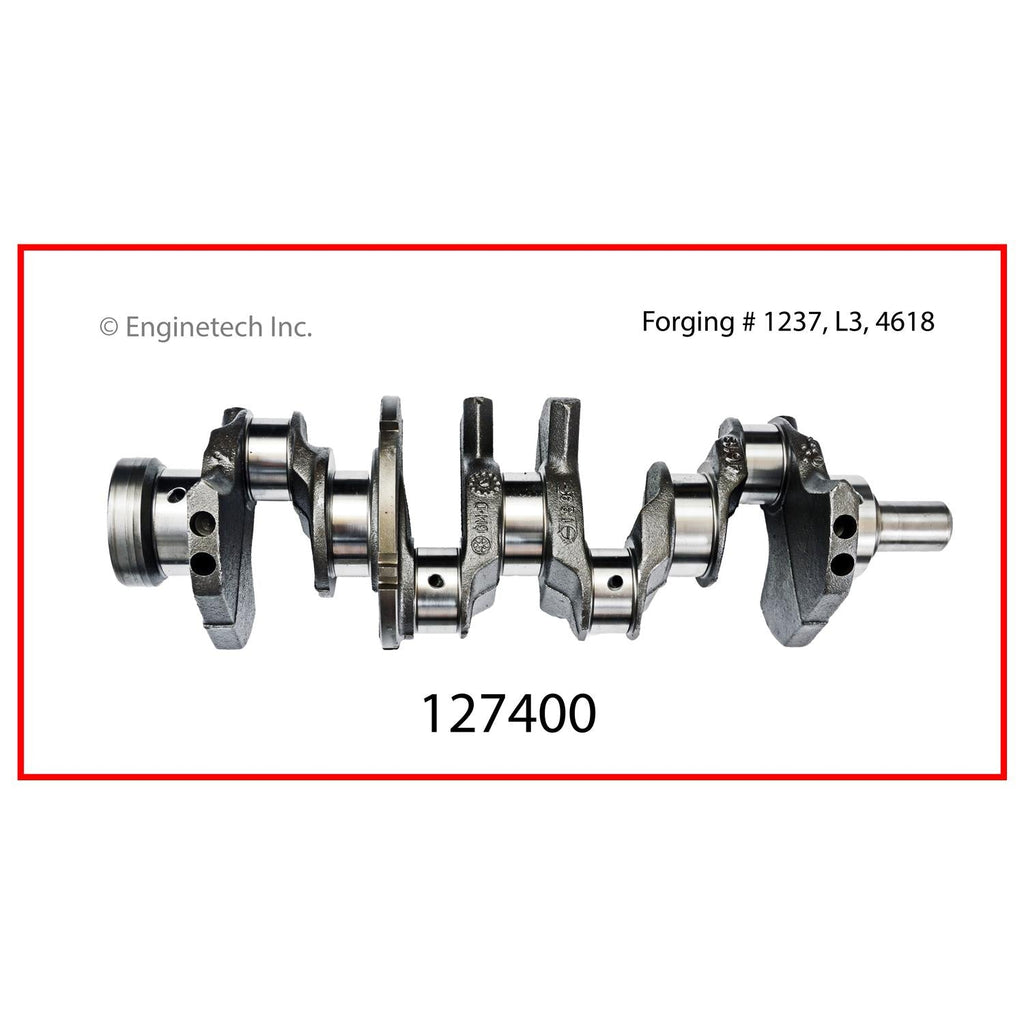 Enginetech Remanufactured Engine Crankshaft Kit with Main and Rod Bearings for Select 1990s Vehicles