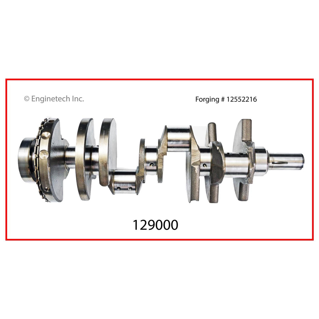 Enginetech Remanufactured Engine Crankshaft Kit with Main and Rod Bearings for GMC and Cadillac Models
