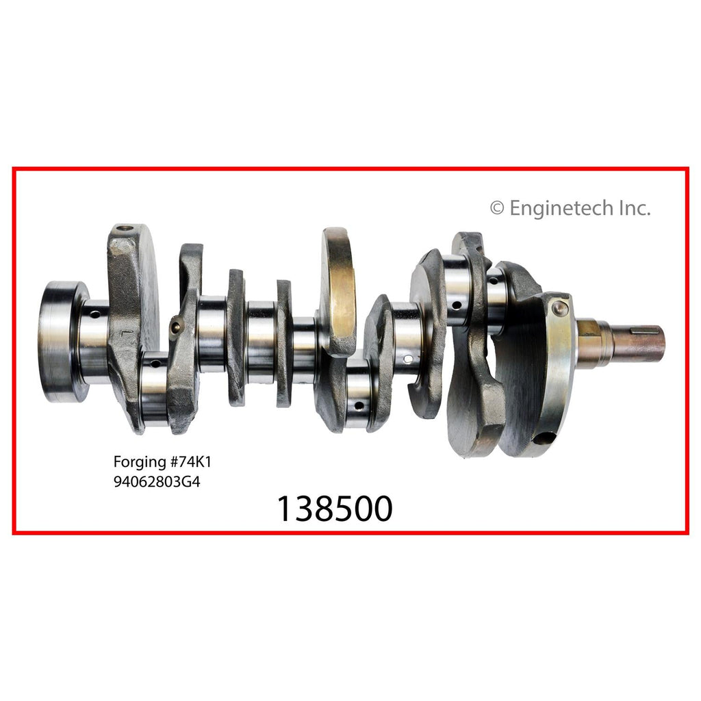 Enginetech Remanufactured Engine Crankshaft Kit with Main and Rod Bearings for Mitsubishi Vehicles
