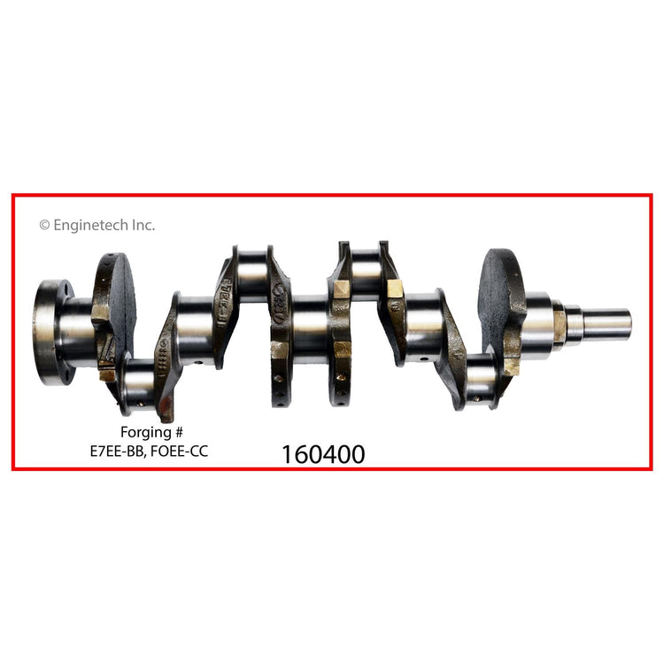Enginetech Remanufactured Engine Crankshaft Kit with Main and Rod Bearings for Ford Escort and EXP
