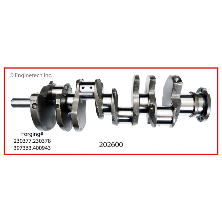 Enginetech Part 202600 Remanufactured Engine Crankshaft Kit with Main and Rod Bearings for Oldsmobile 442 & 98