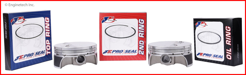 Enginetech Engine Stroker SRP Piston Set for Chevy LS Engines - Part 279586