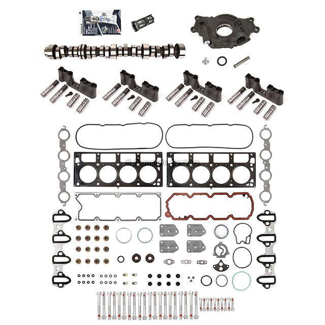 Head Gasket Set Bolts AFM Lifters Camshaft Oil Pump 05-14 GM Chevy 5.3L