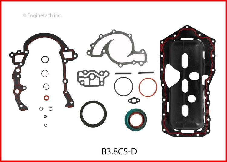 Enginetech B3.8CS-D Engine Lower End Gasket Set for Buick and Oldsmobile Vehicles