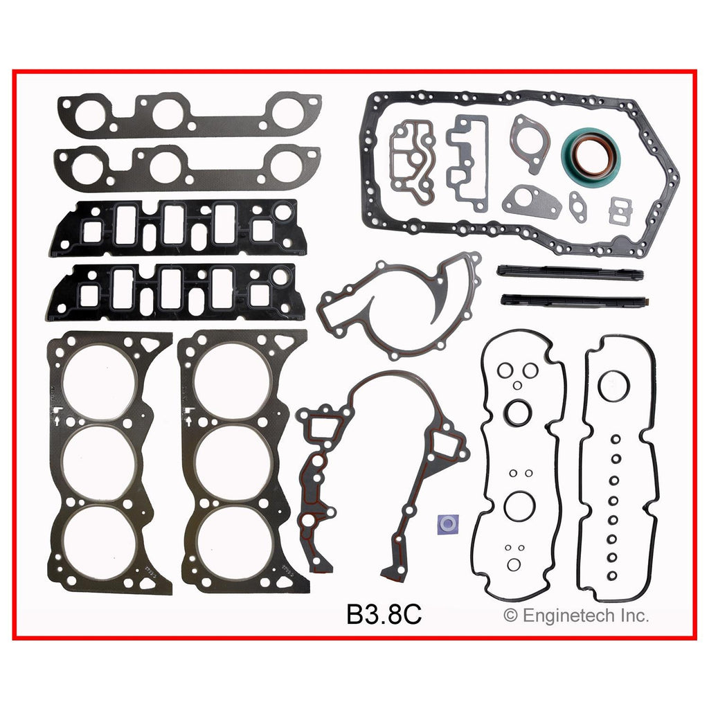 Enginetech B3.8C Engine Rebuilders Gasket Set for Buick Cars and Trucks