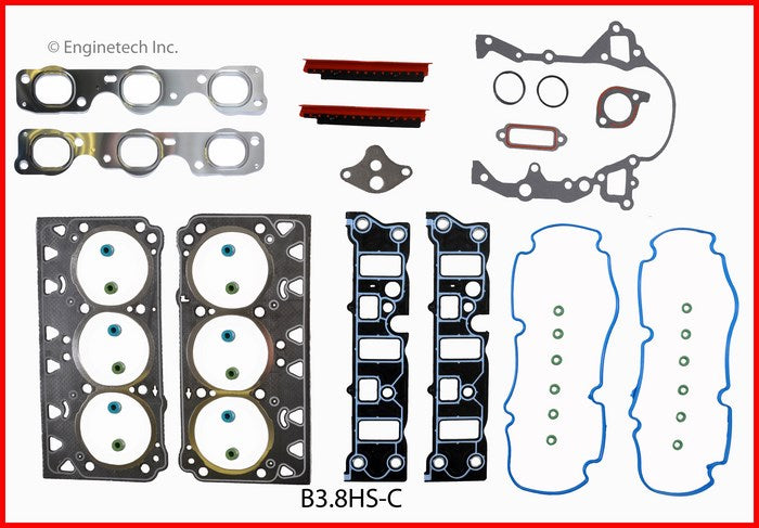 Enginetech B3.8HS-C Engine Cylinder Head Gasket Set for Buick, Chevrolet, and Pontiac Vehicles