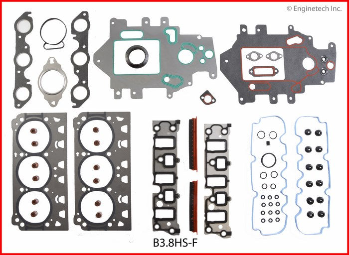 Enginetech B3.8HS-F Engine Cylinder Head Gasket Set for Buick Cars and Trucks