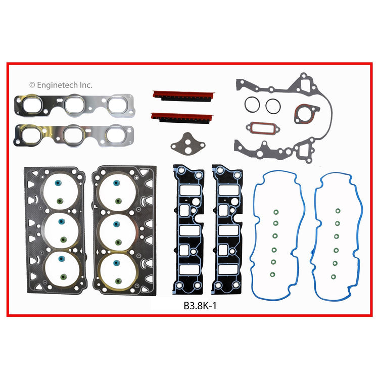 Enginetech B3.8K-1 Engine Full Gasket Set for Buick Cars and Trucks