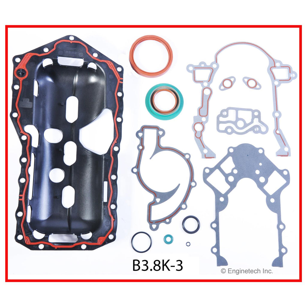 Enginetech B3.8K-3 Engine Full Gasket Set for Buick and Chevy Cars and Trucks