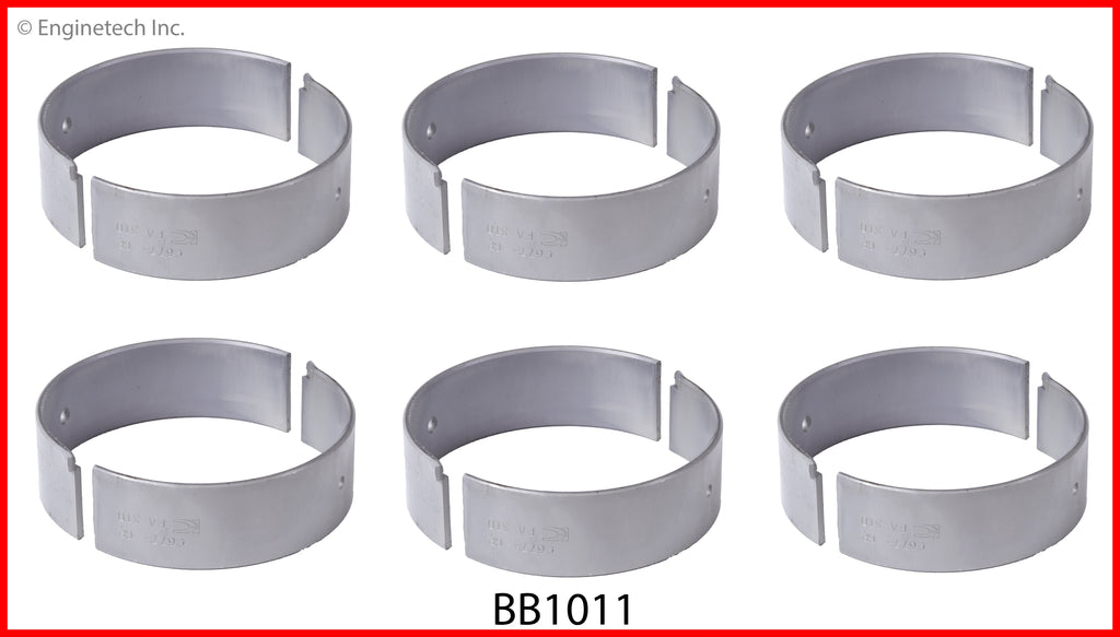 Enginetech BB1011.50 Engine Full Connecting Rod Bearing Set for Nissan 2012-2014 Models