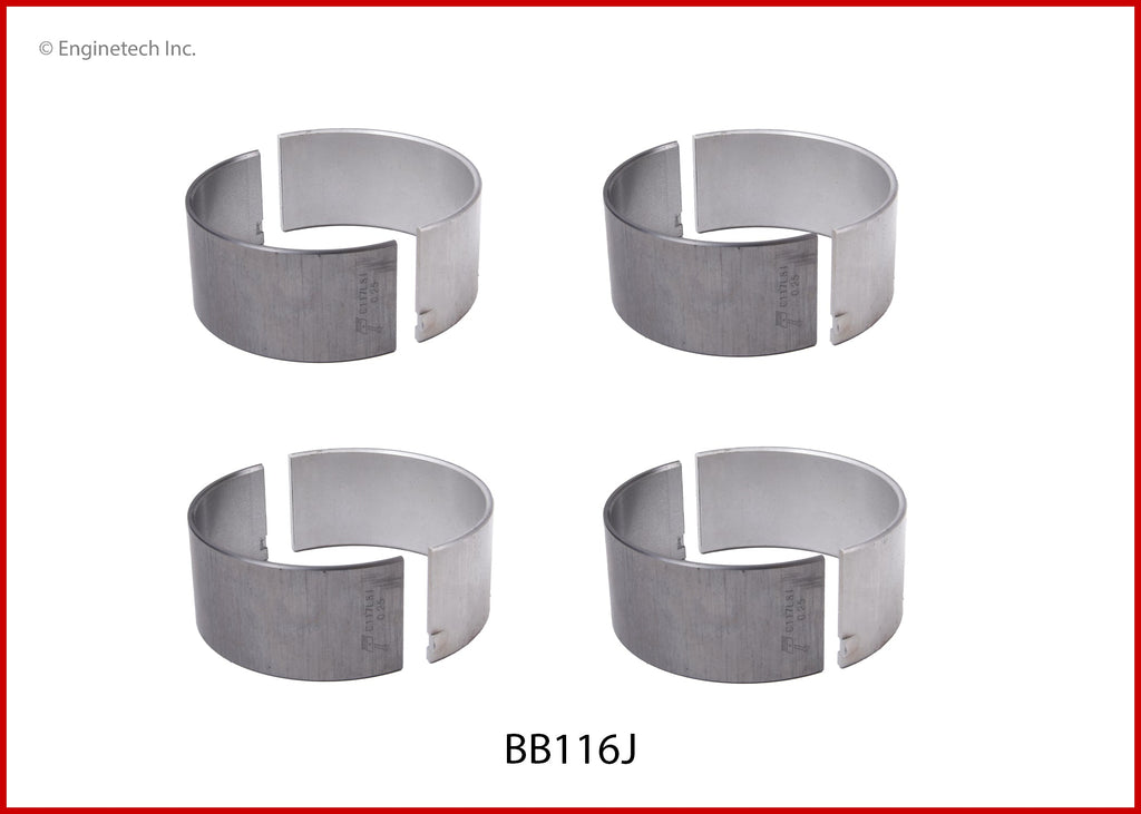 Enginetech BB116J.25 Engine Full Connecting Rod Bearing Set for Chevy and GMC P-Series