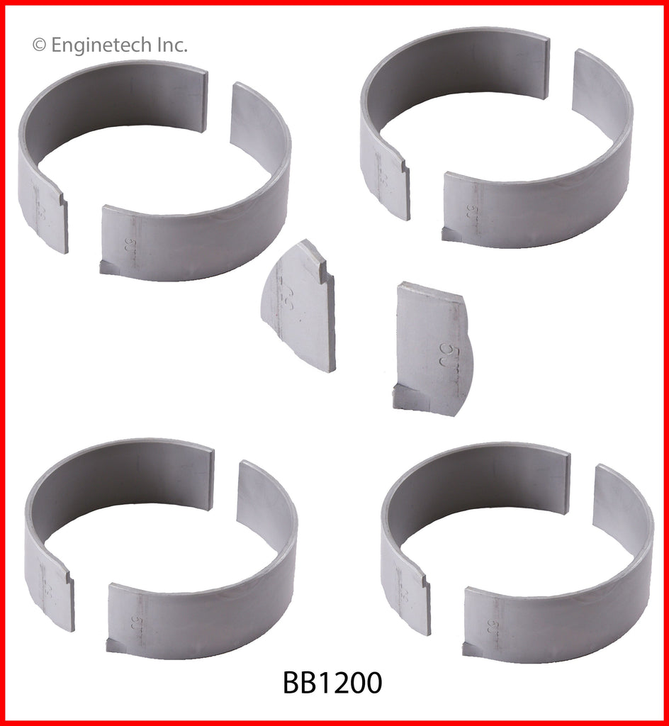 Enginetech BB1200STD Engine Full Connecting Rod Bearing Set for Hyundai and Kia Models