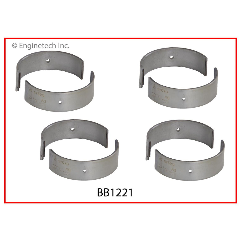 Enginetech BB1221STD Engine Full Connecting Rod Bearing Set for Toyota Yaris and Prius C