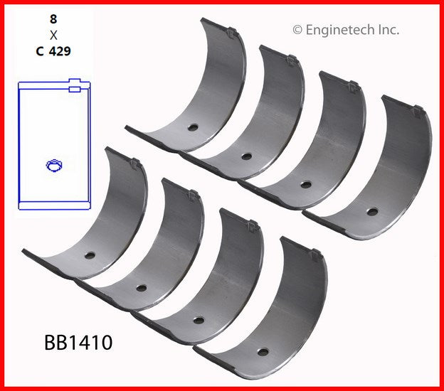 Enginetech BB1410.50 Engine Full Connecting Rod Bearing Set for Chevy Nova, Geo Prizm, Toyota Celica