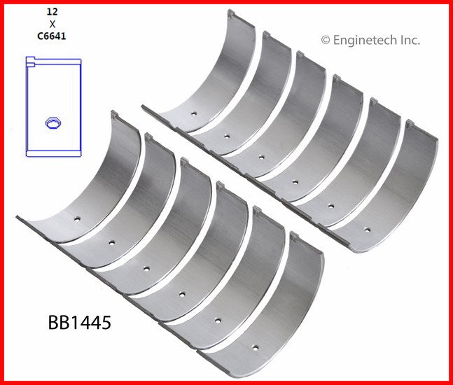 Enginetech BB1445.50 Engine Full Connecting Rod Bearing Set for Toyota 4Runner and Pickup