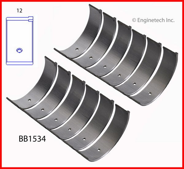 Enginetech BB1534.25 Engine Full Connecting Rod Bearing Set for Lexus and Toyota Vehicles