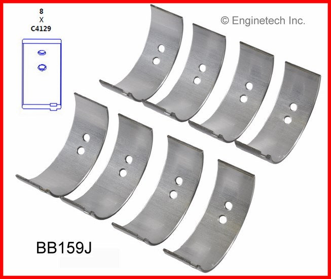 Enginetech BB159J.25 Engine Full Connecting Rod Bearing Set for Toyota 4Runner (1984-1993)