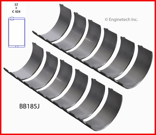 Enginetech BB185JSTD Engine Full Connecting Rod Bearing Set for Domestic and Import Engines