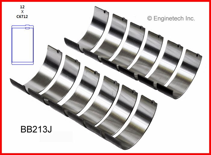 Enginetech BB213JSTD Engine Full Connecting Rod Bearing Set for Ford and Mercury Vehicles