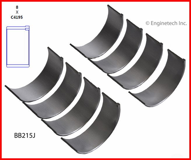 Enginetech BB215J.50 Engine Full Connecting Rod Bearing Set for Chrysler and Dodge Vehicles