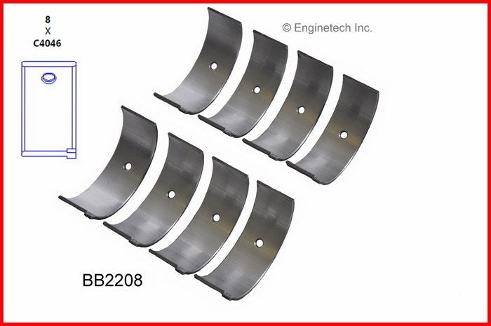 Enginetech BB2208STD Engine Full Connecting Rod Bearing Set for Acura Integra (1986-1995)