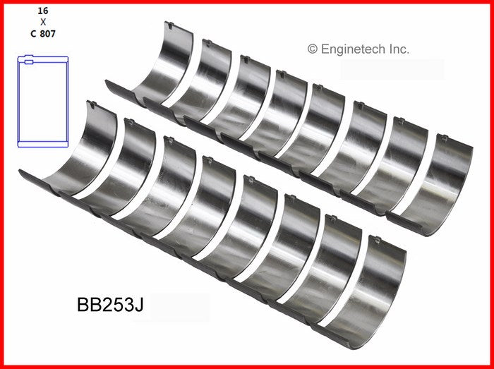 Enginetech BB253J001 Engine Full Connecting Rod Bearing Set for Domestic and Import Engines