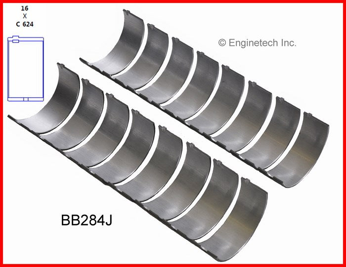 Enginetech BB284JSTD Engine Full Connecting Rod Bearing Set for Classic Chevrolet and Pontiac Vehicles