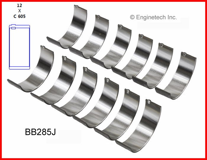 Enginetech BB285JSTD Full Connecting Rod Bearing Set for Isuzu and Buick Engines