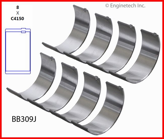 Enginetech BB309J.50 Engine Full Connecting Rod Bearing Set for Ford and Mazda Vehicles
