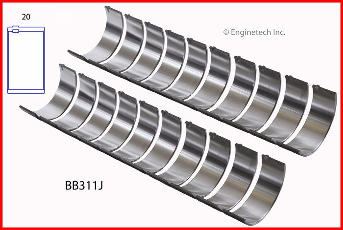 Enginetech BB311JSTD Engine Full Connecting Rod Bearing Set for Enhanced Performance