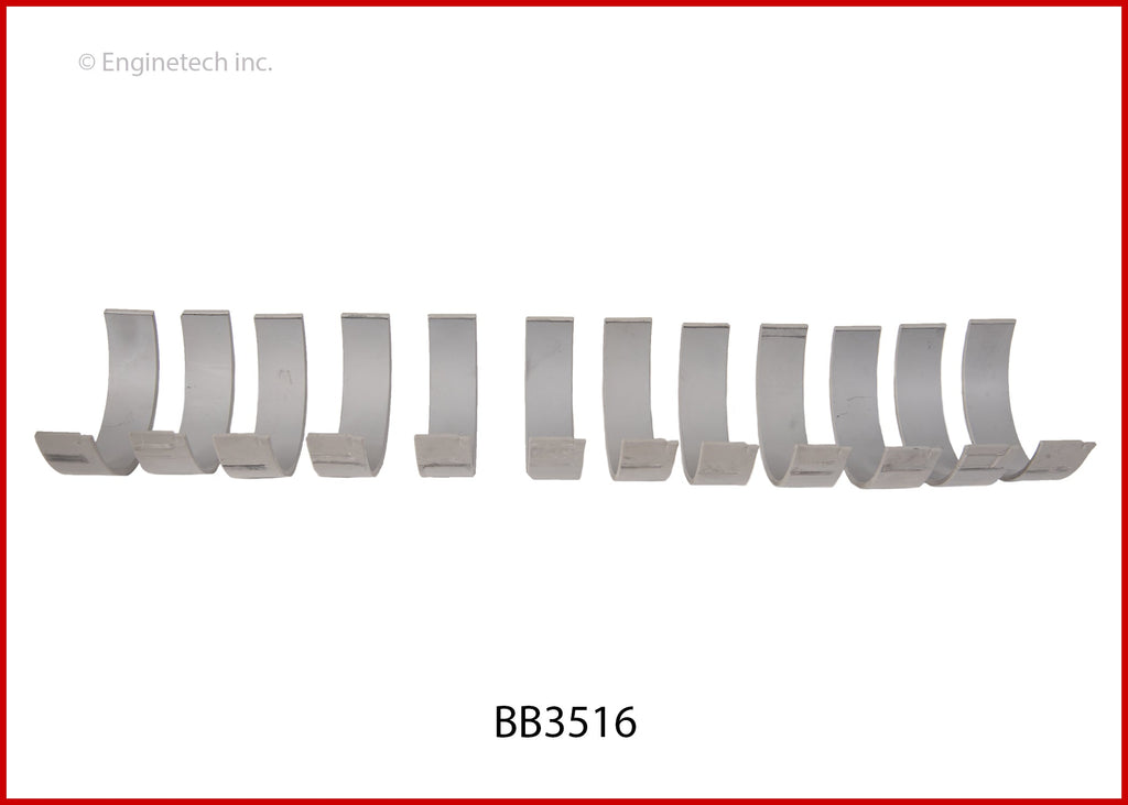 Enginetech BB3516.50 Engine Full Connecting Rod Bearing Set for Acura and Honda Vehicles