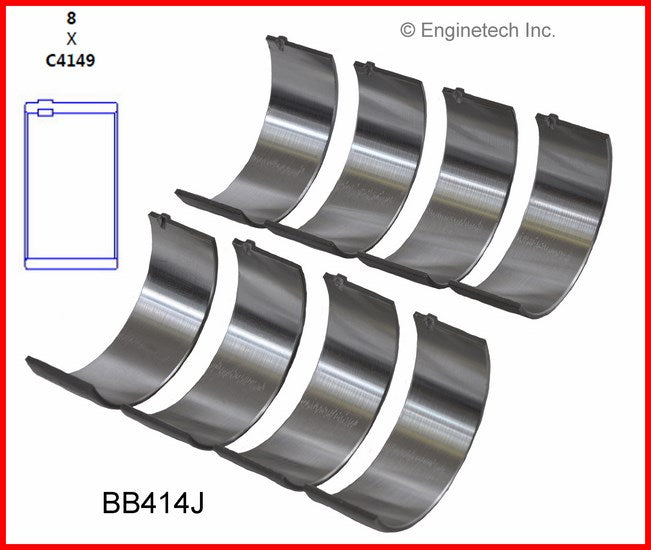 Enginetech BB414J.25 Engine Full Connecting Rod Bearing Set for Saturn SC and SC1 Models