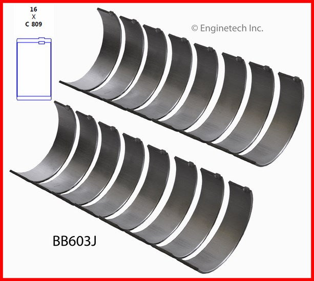Enginetech BB603J040 Engine Full Connecting Rod Bearing Set for Domestic and Import Engines