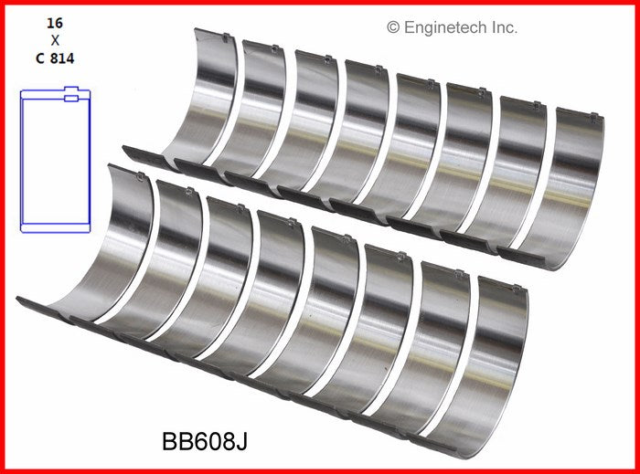 Enginetech BB608JSTD Engine Full Connecting Rod Bearing Set for Improved Performance