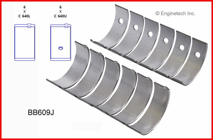 Enginetech BB609JSTD Engine Full Connecting Rod Bearing Set for Reliable Performance