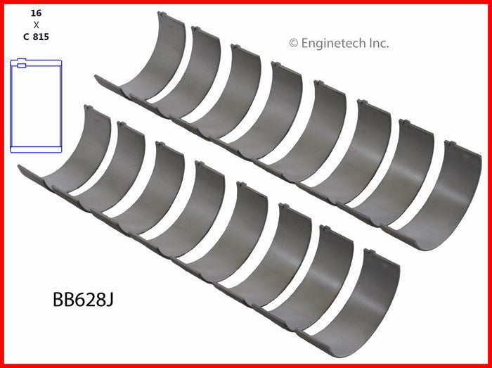 Enginetech BB628J010 Engine Full Connecting Rod Bearing Set for Improved Performance