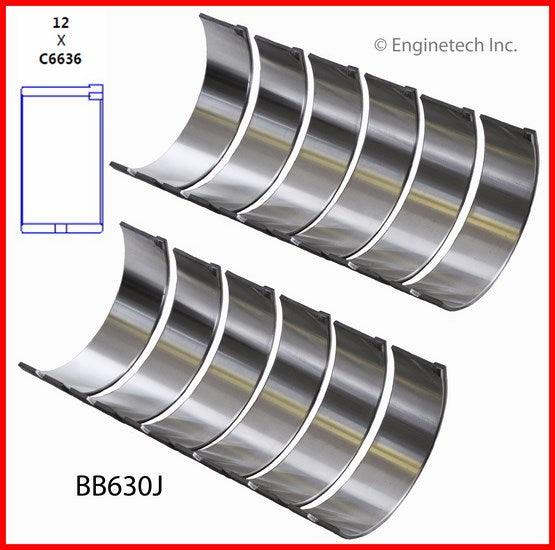Enginetech BB630J030 Engine Full Connecting Rod Bearing Set for Dodge B150/B1500 (1988-1997)