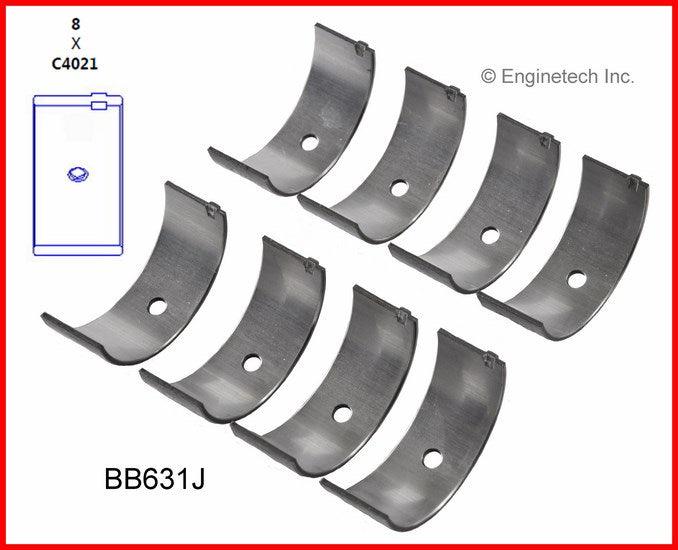 Enginetech BB631J.50 Engine Full Connecting Rod Bearing Set for Ford Vehicles