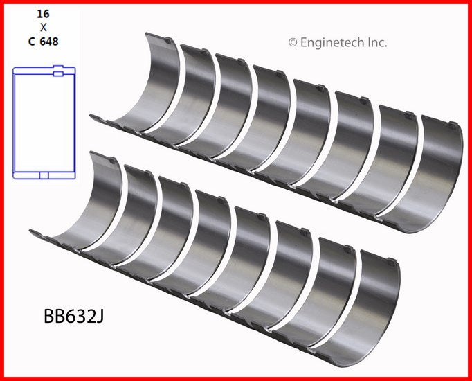 Enginetech BB632J030 Full Connecting Rod Bearing Set for Classic American Motors Engines
