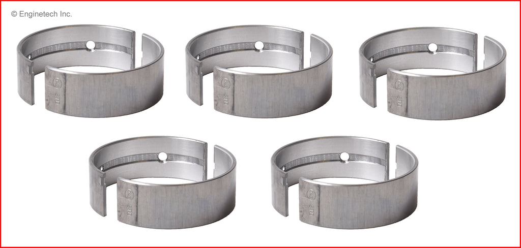 Enginetech BC1000STD Engine Full Crankshaft Main Bearing Set for Honda and Acura Models