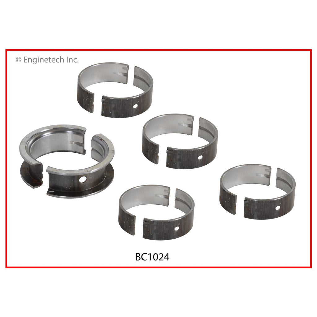 Enginetech BC1024STD Engine Full Crankshaft Main Bearing Set for Hyundai Vehicles