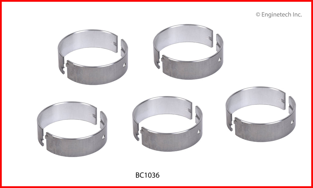 Enginetech BC1036.25 Engine Full Crankshaft Main Bearing Set for Kia Spectra and Sephia