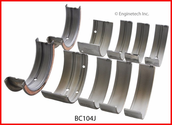 Enginetech BC104J020 Engine Full Crankshaft Main Bearing Set for Pontiac Vehicles