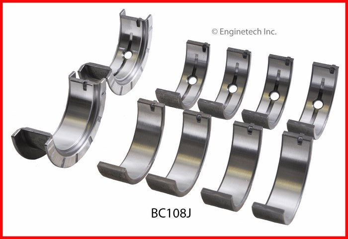 Enginetech BC108J020 Engine Full Crankshaft Main Bearing Set for Select 2010-2013 GM Vehicles